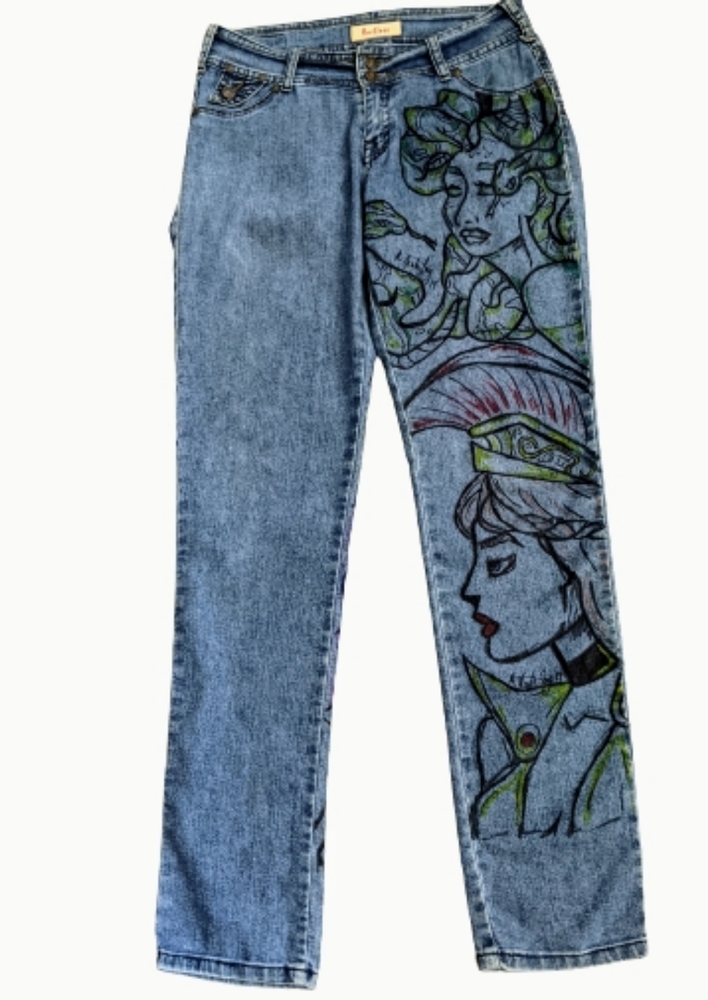 Reckless Jeans with Graffiti Custom Art Junior's 5